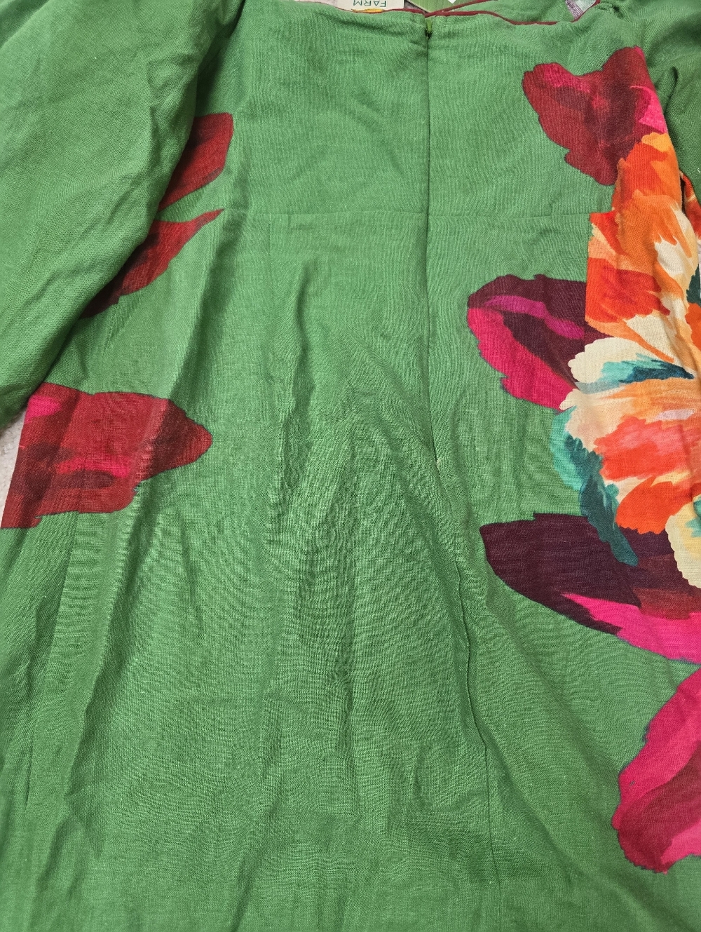FARM Rio Green Mini Dress with Bold Floral Print - Picture 11 of 13